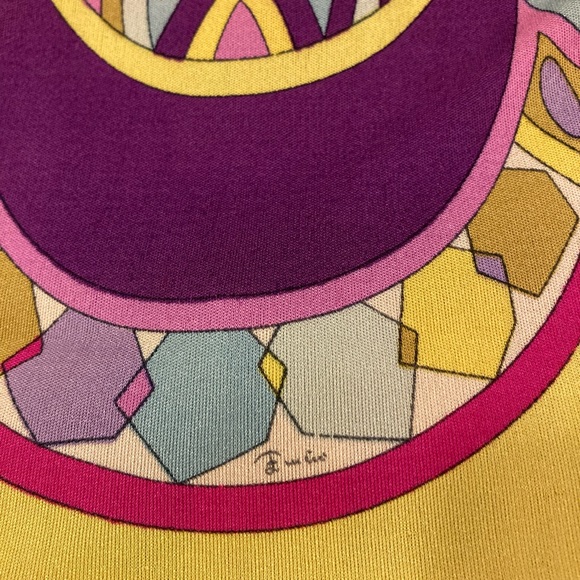 Vintage Neiman Marcus Trophy Room Emilio Pucci Colorful Mod Silk Sheath Dress - Picture 10 of 15